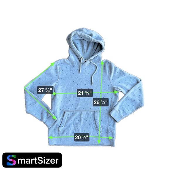 Abercrombie Fitch Muscle Sweatshirt Mens L Hooded Gray Kangaroo Pocket Polka Dot - Picture 2 of 8